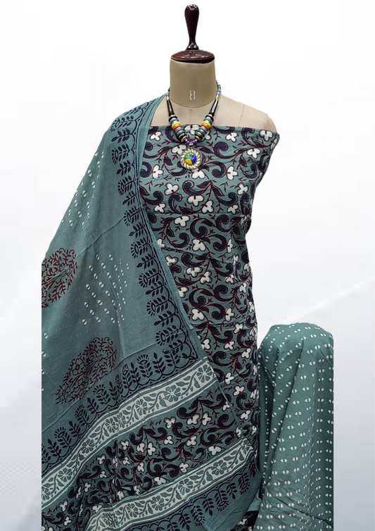 Cotton Kalam Kari Dress Material